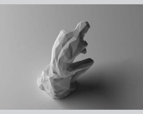 Скульптура Мыслитель Родена полигональный